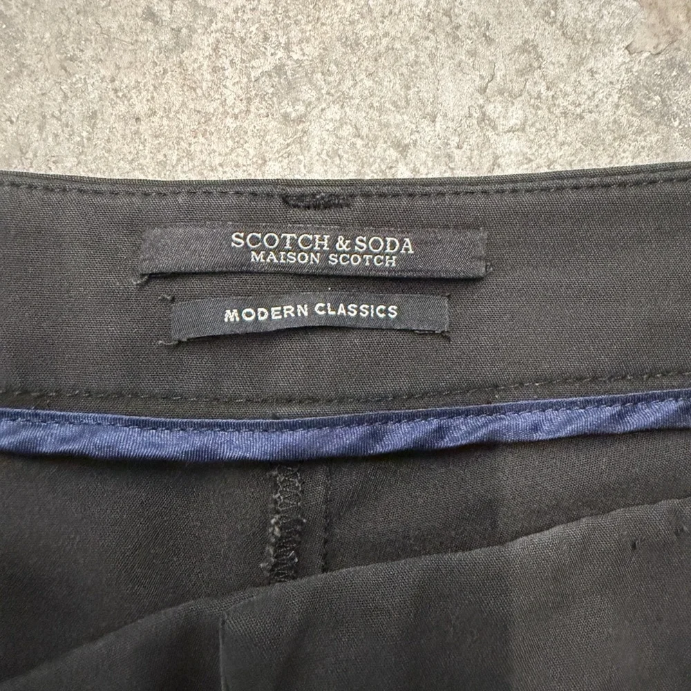 Scotch & Soda Black Chinos with Tan and Blue Accents